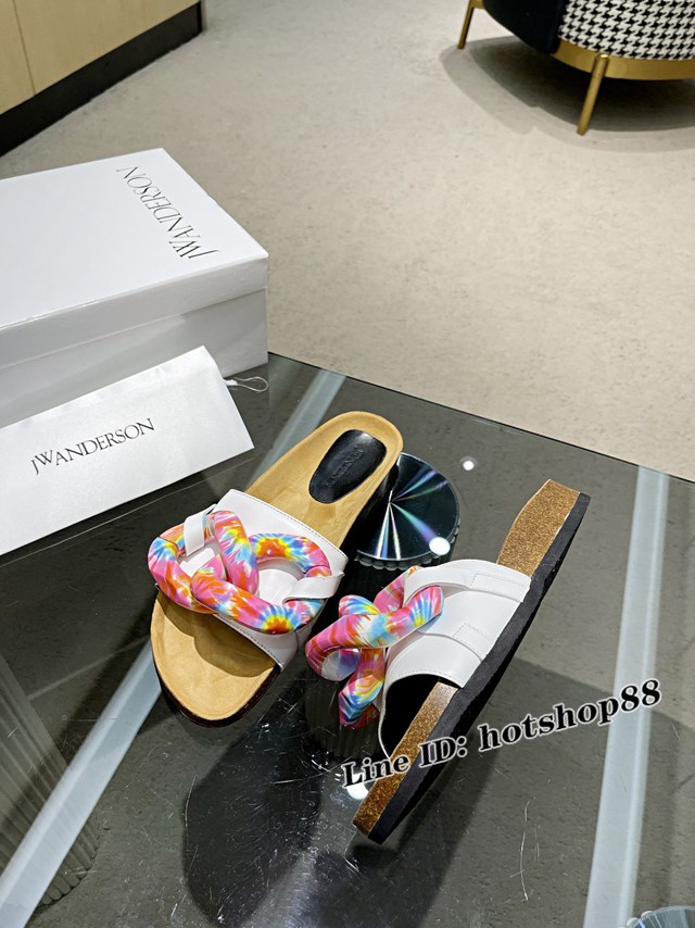 JW Anderson Chain Loafer穆勒透明樹脂扣穆勒鞋 女士半拖鞋 dx3460